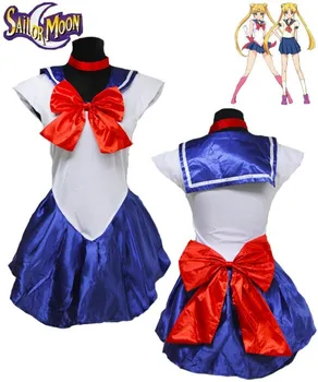 2018 Žien Anime Sexy Sailor Moon Cosplay Kostým šaty Pre Dievča Hra Halloween Fáze Bar Cosplay Kostým,Doprava Zdarma