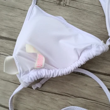2018 Žien Black Flouncing Triangle Bikini Set Sexy tajné Vystrihnúť Plavky, Plavky Brazílsky Letné Beach Oblek