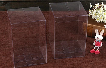20pcs 10*10*15 cm Transparentné nepremokavé PVC boxy Obaly plastové Jasné box na skladovanie potravín/šperky/Candy/Darček/kozmetika