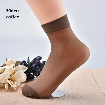 20pcs=10 párov/veľa lete ženy sexy ultratenké pružná, hodvábne ponožky ženskej nežnej krátke hodváb ponožky dámske čierne nylon tenké ponožky