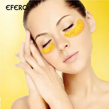 20pcs=10packs EFERO Zlatý Krištáľ Kolagénová Očná Maska Oko Záplaty pre Očná Starostlivosť Proti Vráskam Anti Dark Circle Maska Starostlivosť o Tvár
