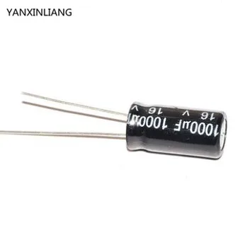 20PCS 16V 1000UF 8*16 8X16MM 1000UF DIP Hliníkové elektrolytické kondenzátory
