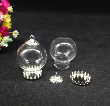 20pcs 20*12mm otvorené ústa sklenenej fľaštičke bublina sklenenou kupolou 12mm koruny zásobník DIY sklenené ampulky pohárov prívesok sklenené fľaše, ktorí chcú náhrdelník