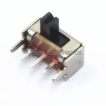 20Pcs 3 Pin PCB 2 Pozíciu 1P2T SPDT, Miniatúrne Posuňte Prepínač Strane Gombík