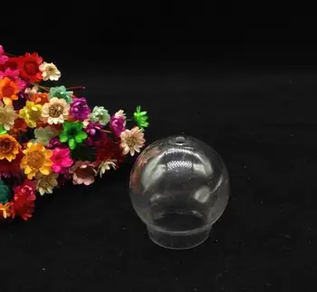 20pcs 30*20 mm jasné kolo sklo svete bublina kryt dome s 2 mm a otvorom č otvor sklenenej fľaštičke fľaša náhrdelník diy prívesok dary