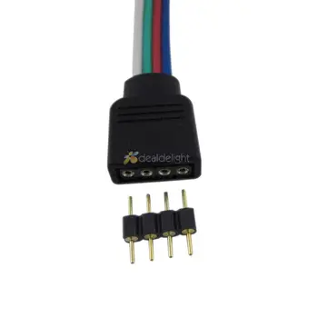 20pcs 4 Pin Samec Samec Konektor Adaptéra pre 3528 5050 SMD RGB LED Pásy Svetla