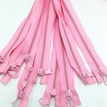 20Pcs 5# 50 CM ružová farba Otvorený Koniec Živice Zipsy Pre DIY Šitie Kabát, Bundu na Mieru Nástroje 134#