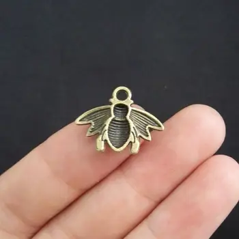 20Pcs Antické Bronzové Bee Kúzlo DIY Šperky Robiť