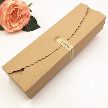 20pcs Hnedé papierové Darčekové krabičky Obaly Kraft Papier Macaron Box Pre Ručné Candy\Tortu\Šperky\Darček\čokoláda krabice