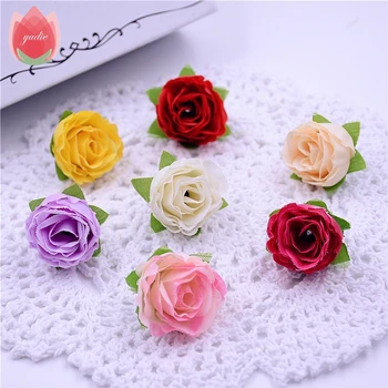 20pcs Mini Hodváb Umelé Ruže Kvety Na Svadbu Home Party Dekorácie Mariage Flores Oblečenie, Klobúky, Doplnky Rosa Kvety
