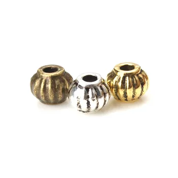 20pcs/množstvo 5*4 mm Bronz/gold/starožitné strieborné korálky šperky, doplnky kovové dištančné korálky pre diy výrobu komponentov