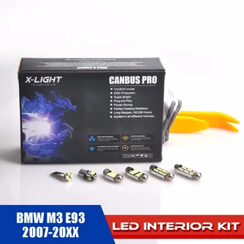 20pcs v jednom balíku Xenon Biela Prémiové LED Žiarovka Interiér Plný Svetla Kit + špz Svetlo pre BMW M3 E93 2007+