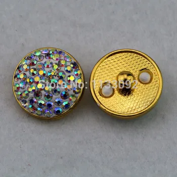 20pcs/veľa Mix 5colors vysokej kvality zlata 20 mm modul kovové diy snap hliny drahokamu snap kúzlo tlačidlo šperky pre ženy