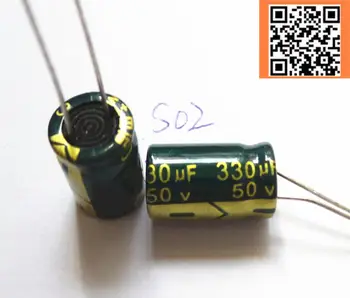 20pcs/veľa S02 vysoká frekvencia nízka impedancia 50V330UF hliníkové elektrolytický kondenzátor veľkosť 10*17 330UF