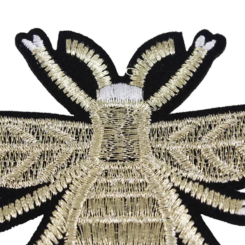 20pieces Zlatá Včela Patch Dizajn Výšivky Zvierat Nášivka Motív Šiť Na Škvrny Čipky Textílie Oblečenie Diy Šitie Príslušenstvo TH301
