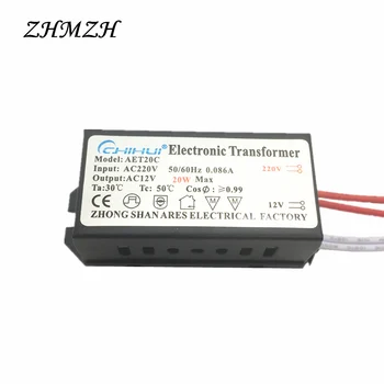 20W LED Elektronický Transformátor LED ovládač Napájanie AC220V Na AC12V Pre 12V MR11 MR16 G4 LED Žiarovky Alebo Halogénové Lampy Korálky