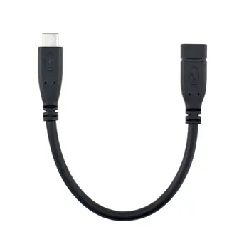 21/50/100 cm, Čierny Typ C Samec na USB 3.1 Žena Krátke Predĺženie Dátový Kábel Nové