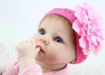 22 inch 55 cm Silikónový dieťa reborn bábiky, realistický reborn bábiky deti hračky pre dievča, ružová princeznička darček brinquedos pre deti