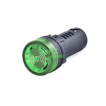 22 mm Bleskové Svetlo Červená zelená žltá LED Aktívne Bzučiak Pípnutie, Indikátor prepínača DC12V DC24V AC110V AC220V