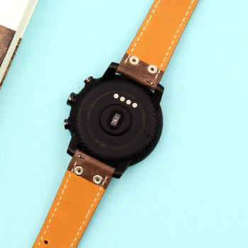 22 mm Dual pin Kovové pracky Originálne Kožené hodinky kapela popruhy pre Samsung Výstroj S3 Klasické Hranici huawei sledovať 2 Pro huami 1 2