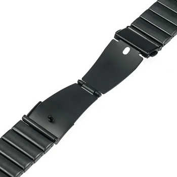 22 mm z Nehrdzavejúcej Ocele Watchband Odkaz Náramok + Nástroj pre Samsung Výstroj S3 Klasické Hranici Sledovať Kapela Zápästie Čierna Strieborná