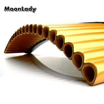 22 Rúry Pan Flauta Tlačidlo C Zlato Hudobné Nástroje Čínskej Tradičnej Woodwind Nástroj Kvalitné Ručné Pan Rúry