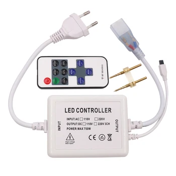 220v led stmievač, IR diaľkové controlfor jednofarebné LED pásy 5050 50meter radič 750w