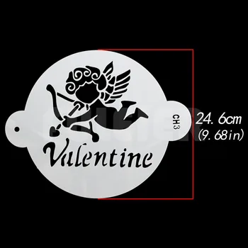 24.6 cm (9.68 v) Plastové Valentine Amor tvar tortu vzorkovníka,kuchynské doplnky pečivo piecť tortu top vzor dekorácie nástroje