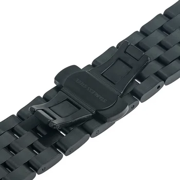 24 mm z Nehrdzavejúcej Ocele Watchband + Adaptéry na Suunto Core Sledovať Band Náramok na Zápästie Všetky Odkazy Vymeniteľné Čierne Zlato Striebro