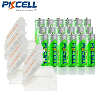 24 X PKCELL Ni-Mh Vopred nabitá Bateria Batérie NiMH 850mAh 1.2 V AAA Nabíjateľné Batérie Batterias + 6pcs Batérie Prípade Boxy