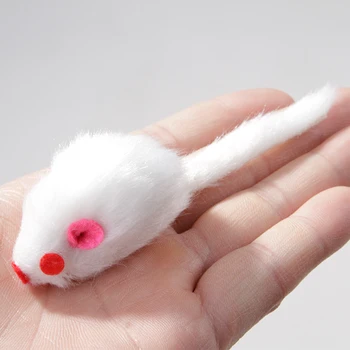 24pcs Chlpaté Myší Pet Mačka Mačiatko Hrkálka Myši Catnip Interaktívne Prehrávanie Náhodného Farba