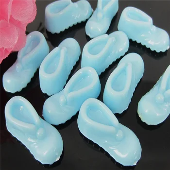 24pcs mini plastové botičky baby sprcha, ružové a modré na spoločenské hry cake top dekorácie 10 x 23 mm