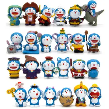 24pcs/veľa Kreslených Doraemon Mini Údaje Hračky Celý Set Doraemon PVC Akcie Obrázok Hračky Kolekcia Model Hračka pre Narodeninám