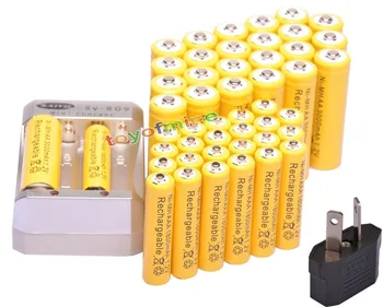 24x AA 3000mAh +24x AAA 1800mAh 1.2 V Ni-MH Žltá Nabíjateľná Batéria +Nabíjačka
