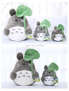 25 cm Anime, Komiksu, Hayao Miyazaki Lotus Leaf Dáždnik Môj Sused Totoro Plnené Plyšové Hračky,1pcs/pack