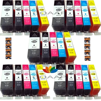 25 Kompatibilné CANON 525 526 atramentové kazety pre PIXMA IP4850 iP4950 iX6550 MG5150 MG5250 MG5350 MG8150 MX715 MX885 MX895 Tlačiareň