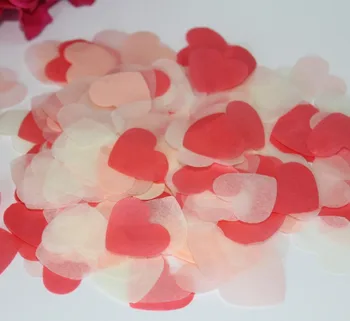 2500 Ručné Coral Svetlo Broskyňa Srdce ECO konfety svadobný stôl scatter dekorácie Biologicky rozložiteľný