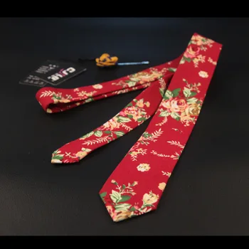 25color nový kórejský módny návrhár vysoko kvalitné pánske krku kravatu štíhly, úzky 6typ tlač kvet kvetinový bavlna väzby pre mužov 10pcs
