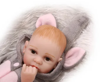 26 cm Silica gel reborn bábiky Baby boy Bábika Upokojiť Realisticky Deti hrať dom hračka pre Deti, ktoré na Vianoce Darček k Narodeninám