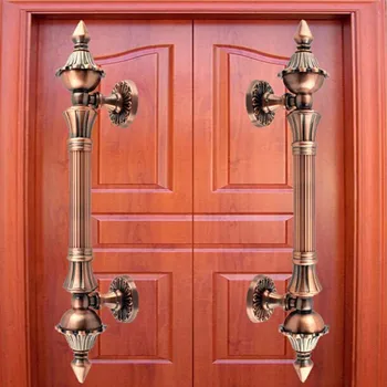 270 mm vysoká kvalita vintage bronze veľkú bránu rukoväte KTV home office hotel drevené dvere, vytiahne antique brass dreva, dvere, kovania, 11