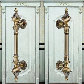 270 mm vysoká kvalita vintage bronze veľkú bránu rukoväte KTV home office hotel drevené dvere, vytiahne antique brass dreva, dvere, kovania, 11