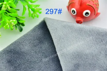 297# svetlo šedá Super mäkký, zamatový textílie jemnou kartáčovaný velboa vlasy výška 2-3 mm pre DIY hračka deku, vankúš, (1 meter)