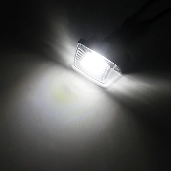 2ks/Set HAUSNN LED špz Lampa 18SMD Biela Farba, náhradné diely na Peugeot 206 207 306 307 308 406 407 Partner