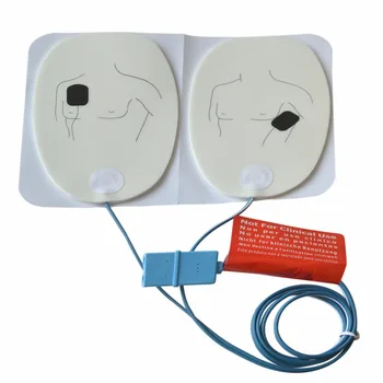2Pairs/Veľa AED Vzdelávanie EKG Defibrilácie Elektródy Patch S Chvost Line Použitie S AED Tréner Pre Núdzové Zručností