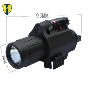 2v1 Poľovnícke Taktické CREE LED Baterka SVETLO+Red Dot Laserový Zameriavač Combo pre Brokovnice Glock 17 19 22 20 23 31 37 Pištoľ, Puška