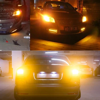 2X 1156 P21W 7506 BA15S PY21W 7507 BAU15S T20 7443 140W Žltá Žltá LED Auto-styling Žiarovky Pre Zase Signálne Svetlá Vysoký výkon