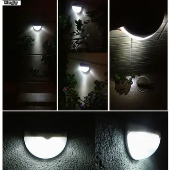 2x Generácia LED Solárne Napájanie Svetlé PIR Ľudské Telo, Pohybový Senzor, Vyvolané Home Security Lampy Vonkajšie Svetlo 6 LED Plot Väzbu
