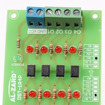 3.3 V, 24V 4Bit Optocoupler Izolant PLC Úroveň Signálu Napätie Doska Modul
