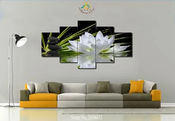 3-4-5 ks/set Lily Vody Kvet Moderných Domov Stenu Decor Namaľovaný Obraz Umenie HD Vytlačené Maľovanie Na Plátno Pre Obývacia Izba