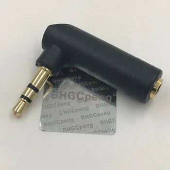 3,5 mm Jack Zlaté Konektor Samec Samica Audio Konektor 90 stupňov Výtvarné spracovanie